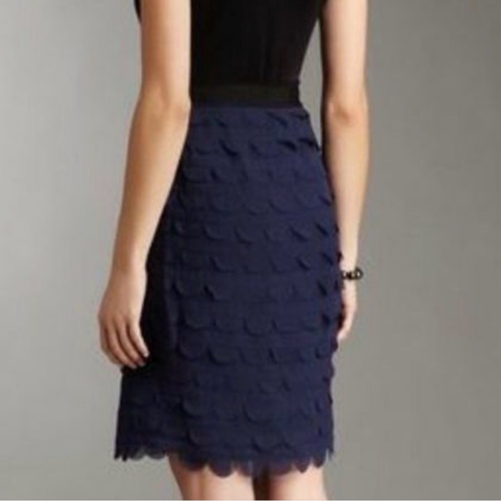 BCBGMaxAzria South Pacific Silk Tiered Scalloped Dress - Picture 2 of 9